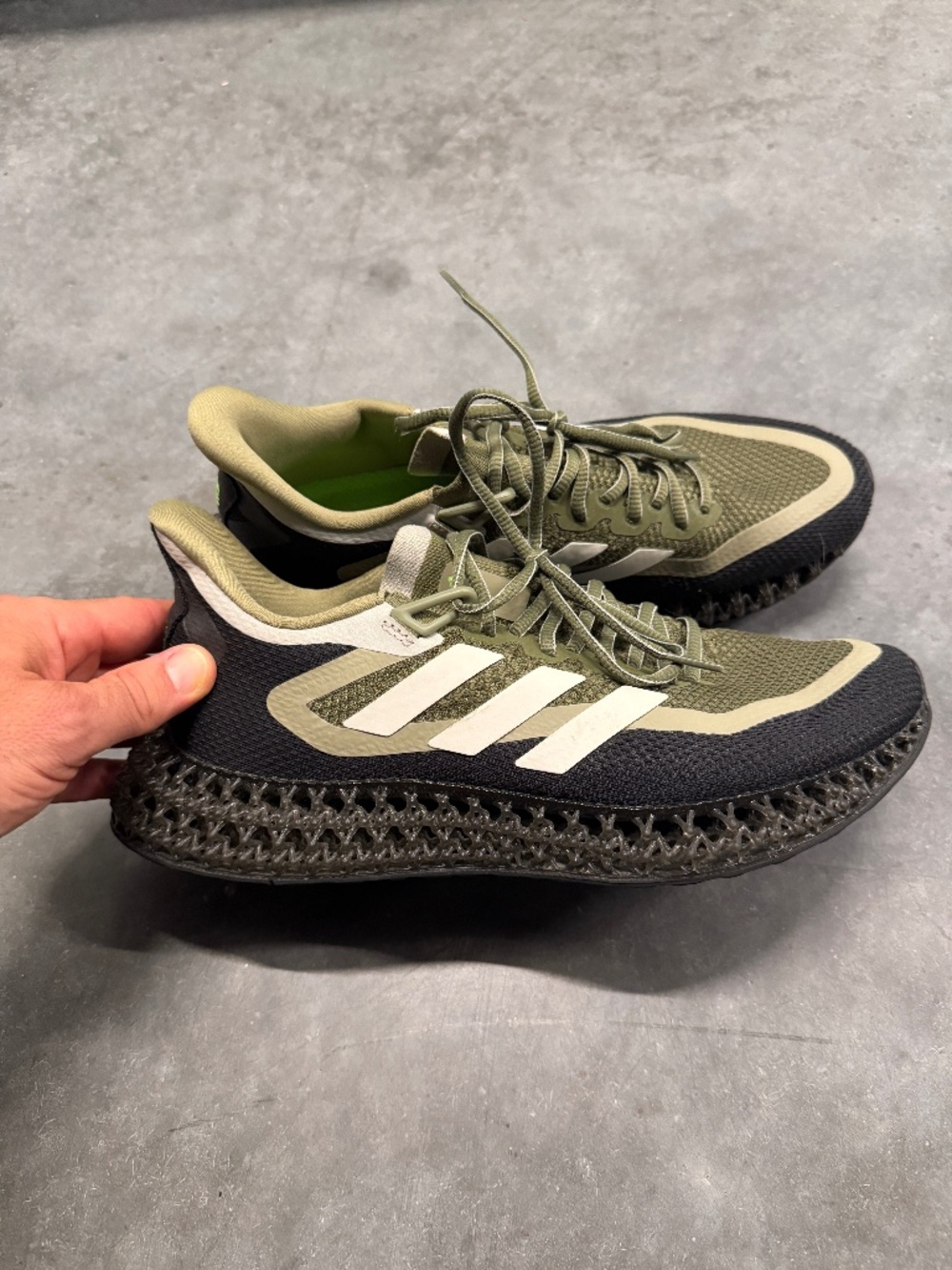 Adidas Boost Sneaker, Olive/Black, Men's US 9.5